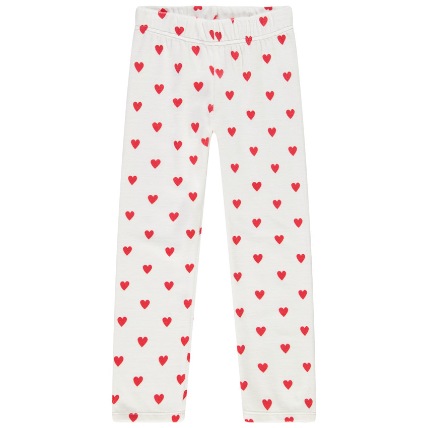 Pyjama 2 pièces en velours imprimé coeurs + chaussette de Noël Minnie Disney pour fille 