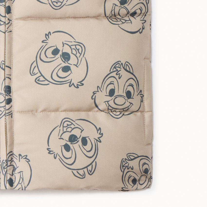 Disney Tic en Tac geprinte mouwloze jas voor babyjongen 