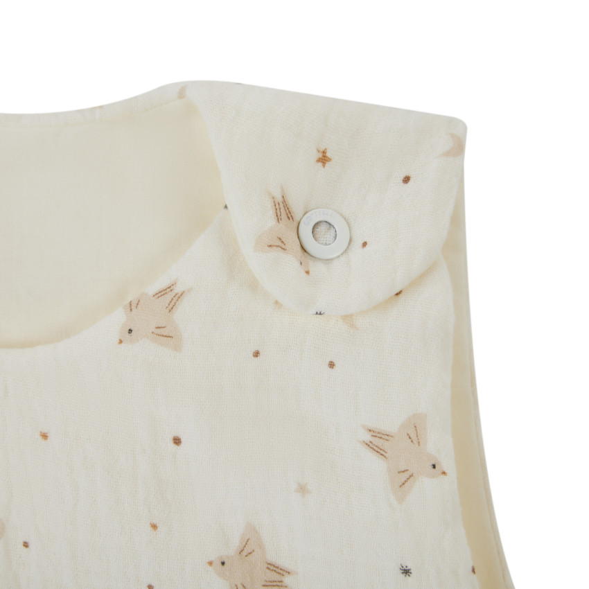 Slaapzak bedrukt in dubbele gaas TOG 2 Douce Hirondelle écru 