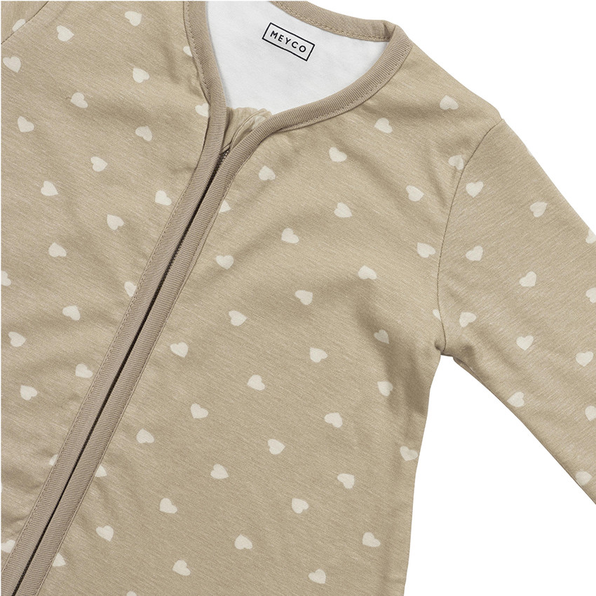Slaapzak met vaste mouwen jersey Sweetheart - Sand/Soft Sand - 110 cm 