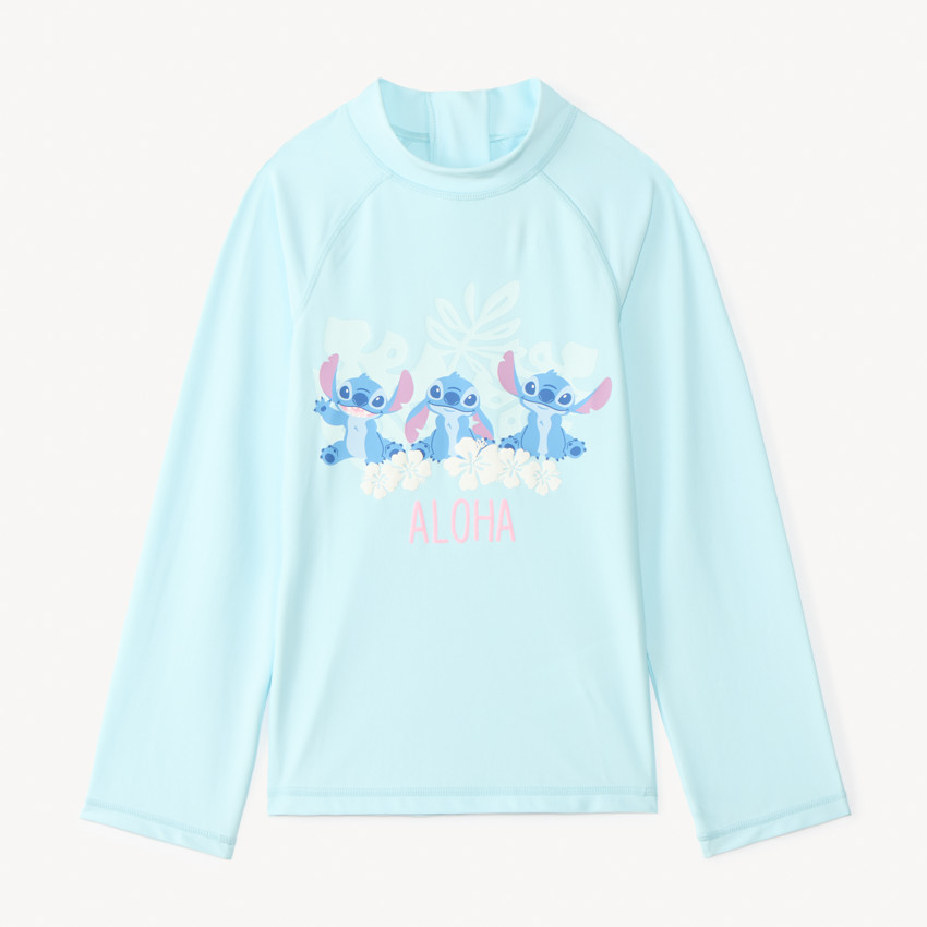 T-shirt manches longues anti-UV SPF 50+ Stitch Disney pour fille  