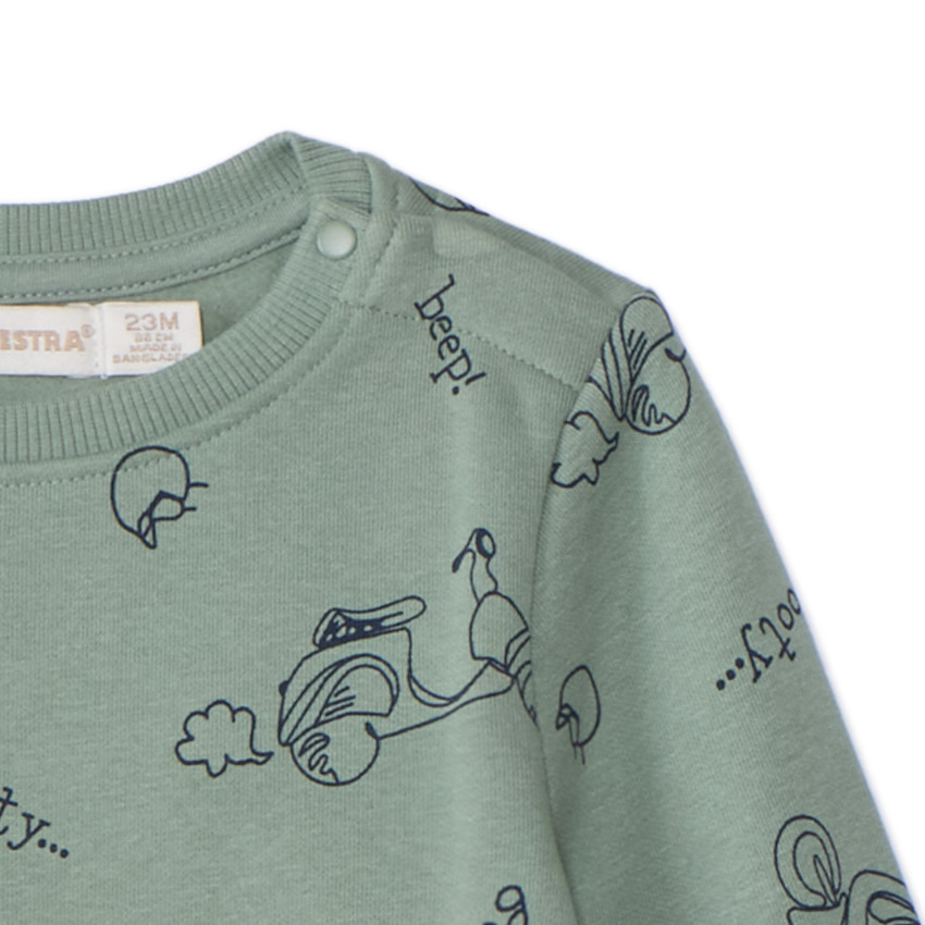 Set sweatshirt en jogging met Scoot-print voor babyjongen 