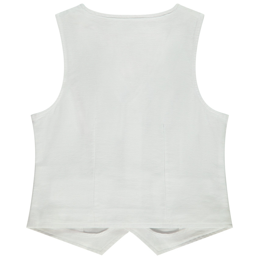 Gilet server in stof met zakken voor jongen 