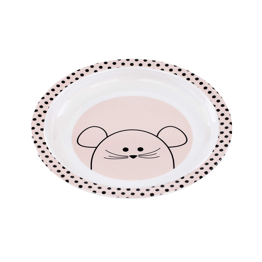 Assiette mélamine silicone Little chums – Souris 