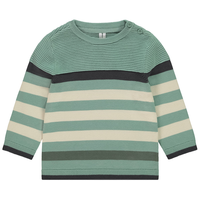 Pull en tricot fantaisie rayé pour bébé garçon 