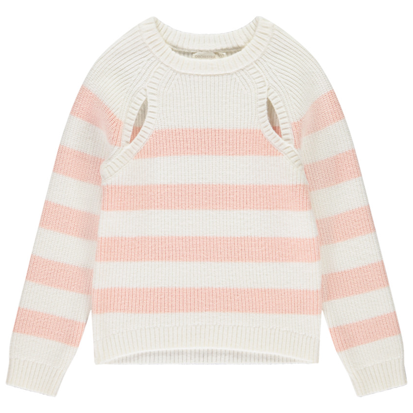 Pull à manches longues en tricot pour fille  