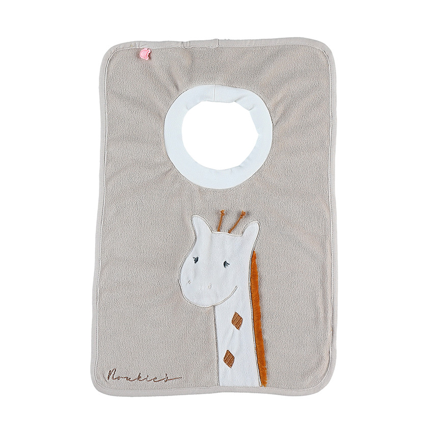 Bavoir éponge Funny avec pouët Tiga beige 