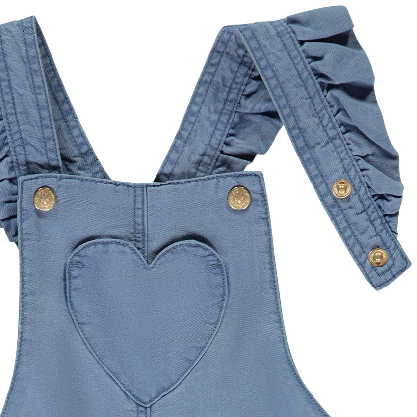 Overgooier korte met ruche + ceintuur fantasie voor baby meisje 