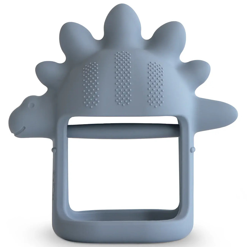 Anneau de dentition Dino Mitaine No-Drop Bleu 