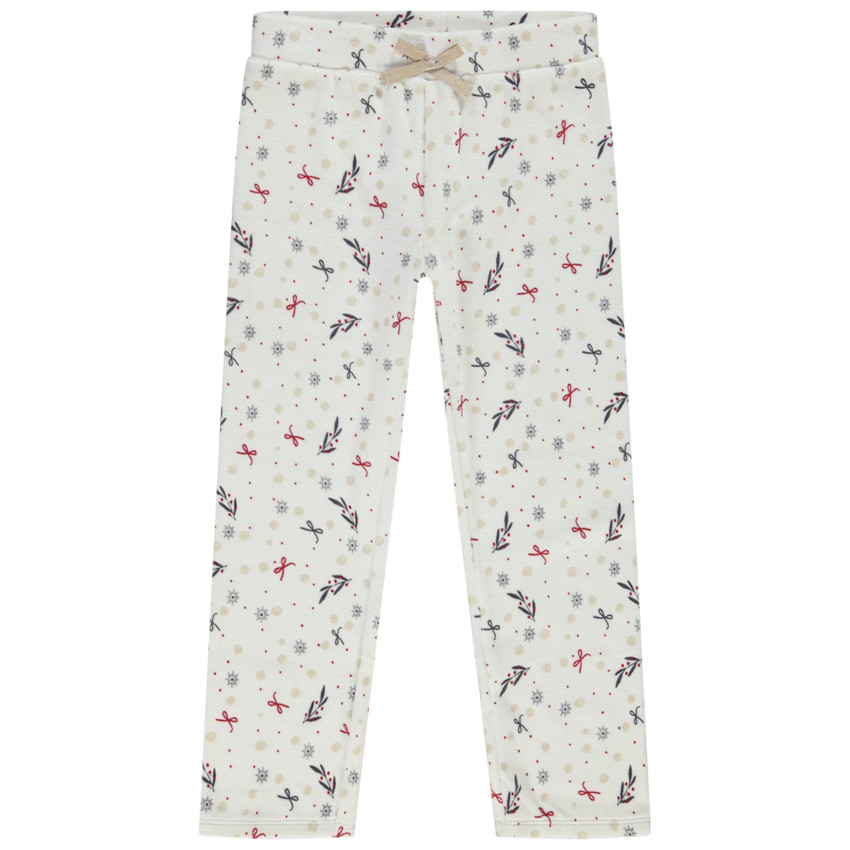 Pyjama 2 pièces en velours Noël pour fille 