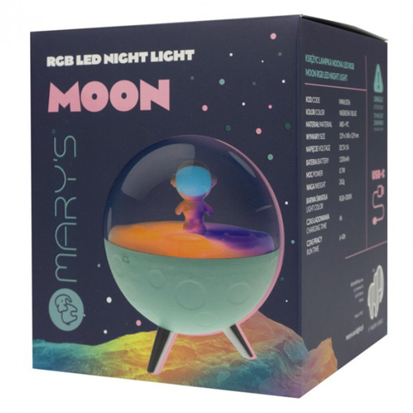 LED-nachtlampje Maan Blauw 