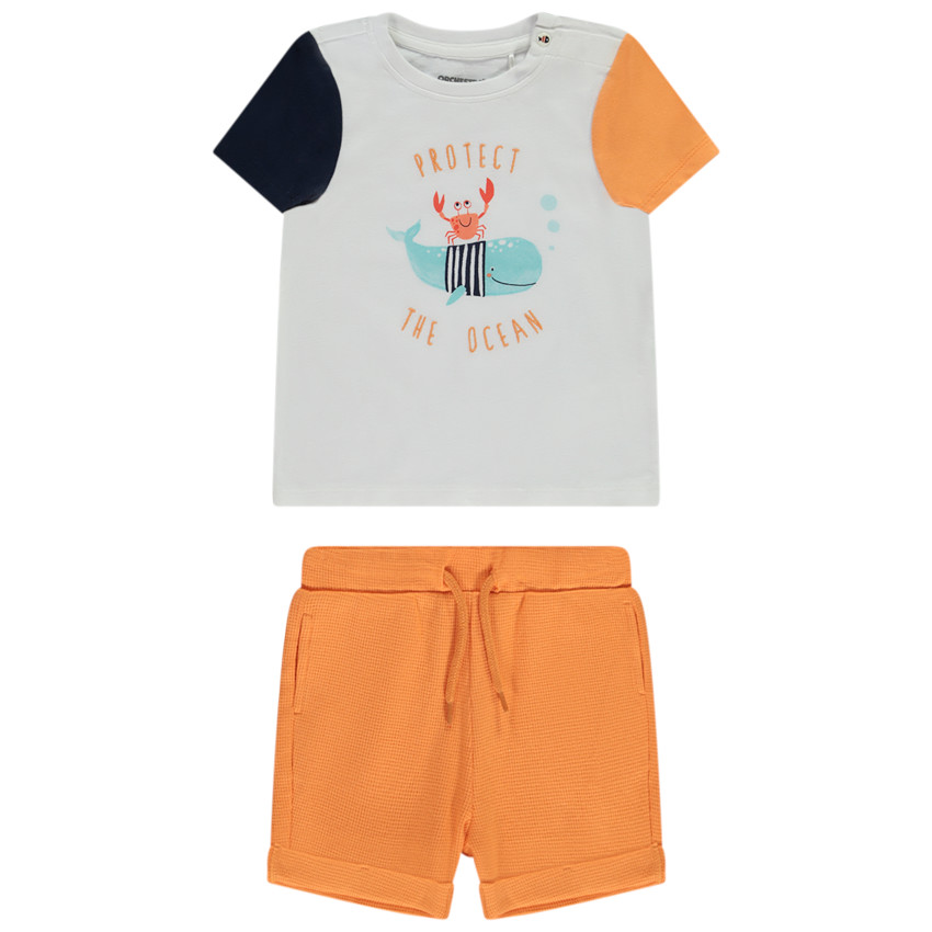 Ensemble 2 pièces effet color block pour bébé garçon 