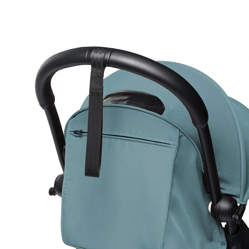 Stuur voor Stokke® YOYO® in zwart met veiligheidsgordel 