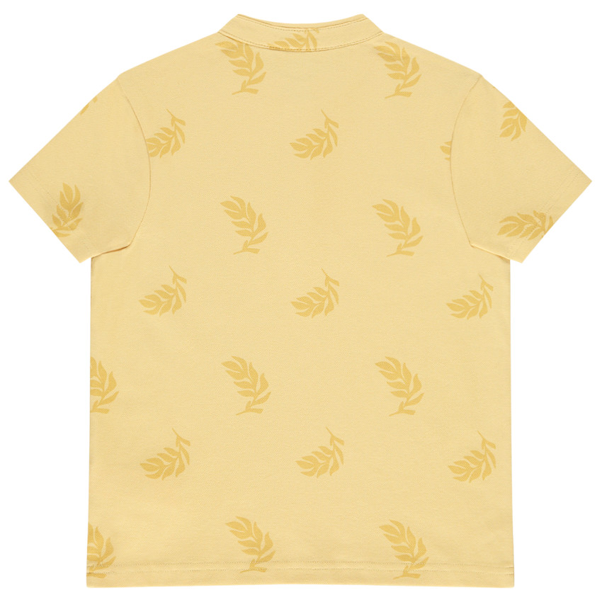 Poloshirt korte mouwen fantasie met mao-kraag voor jongen 