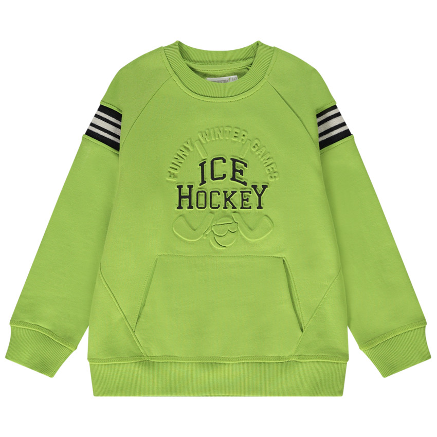 Sweat avec motif en relief hockey pour garçon 