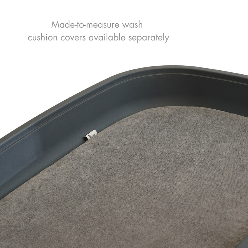 Commode Balneo Shady Grey met strak design en stevige houten poten 