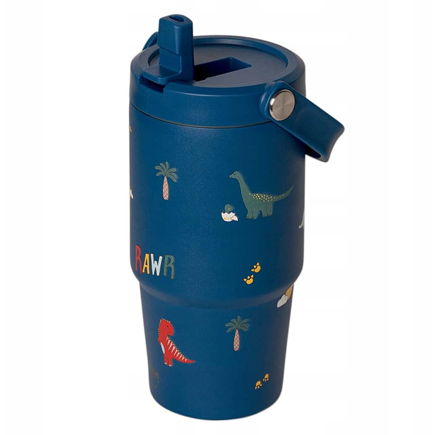 Thermosmok met handvat 600ml Blue Dino 