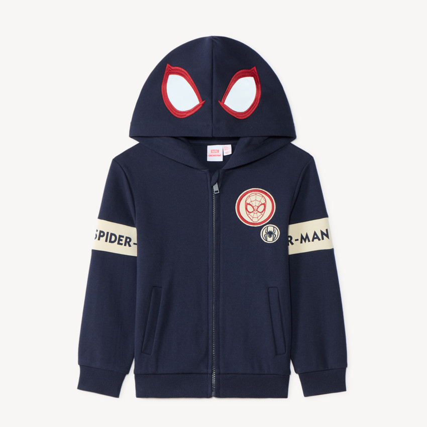 Gilet garçon zippé à capuche ludique Spider-Man Marvel 