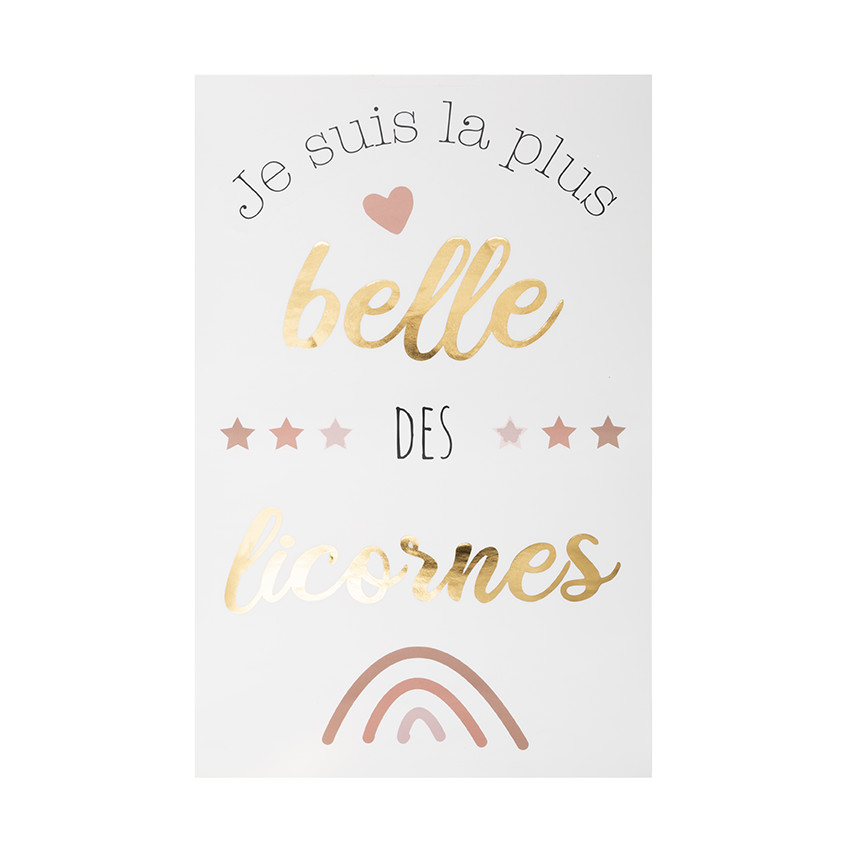 Stickers Licorne - Doré  