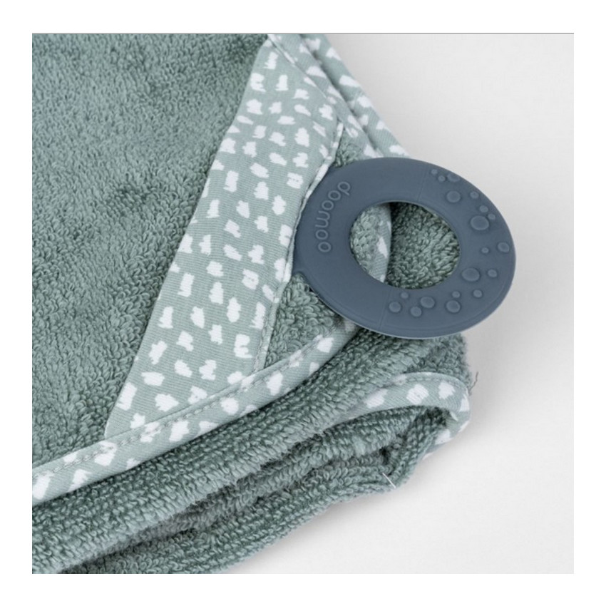Cape de bain XL avec anneau de dentition Dry'n Play - Green 