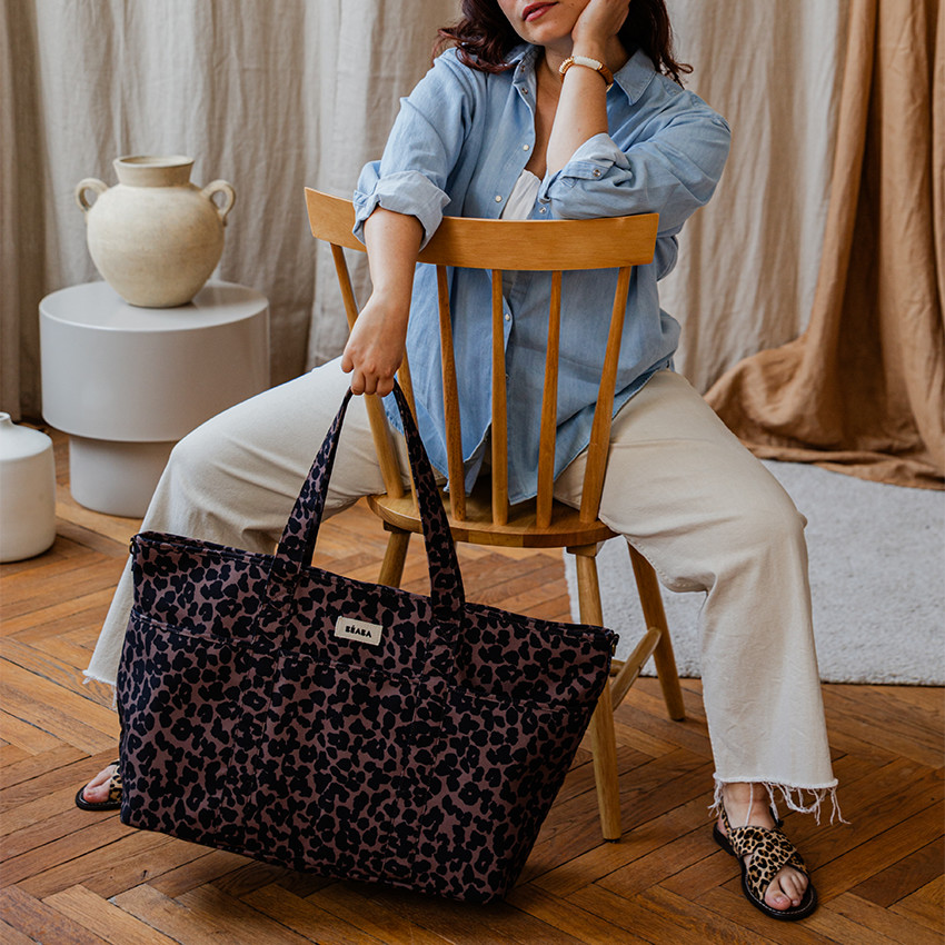 Sac à langer Madrid XXL léopard 
