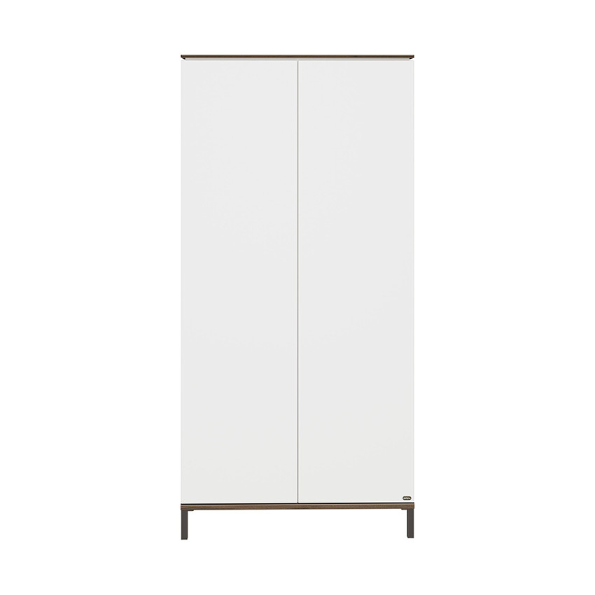 Armoire 2 portes Lovely Aliv off white/dark walnut 