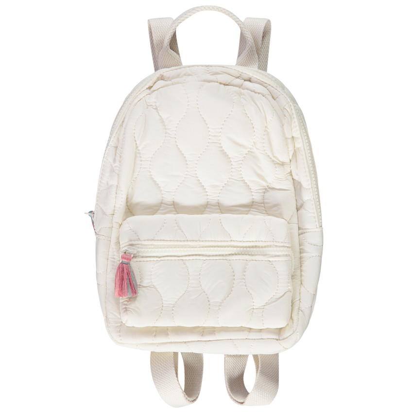 Sac à dos matelassé à pompon pour fille 