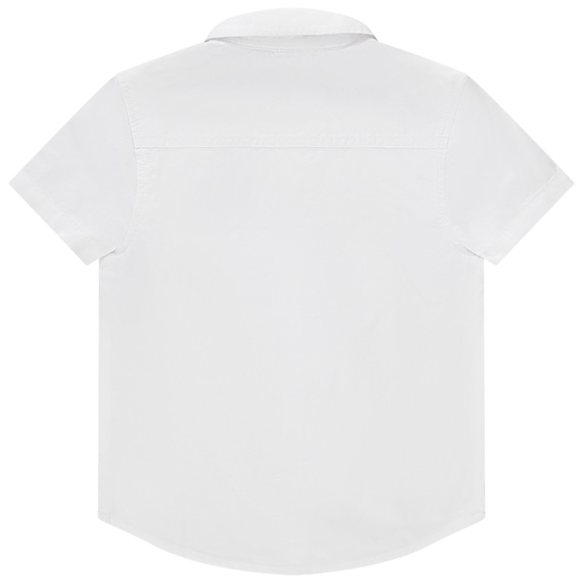 Chemise manches courtes blanche en coton 