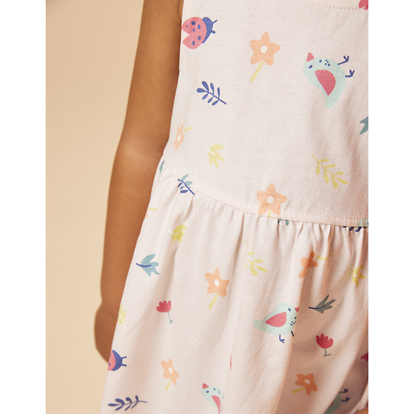 Robe débardeur en jersey imprimé fantaisie pour bébé fille 