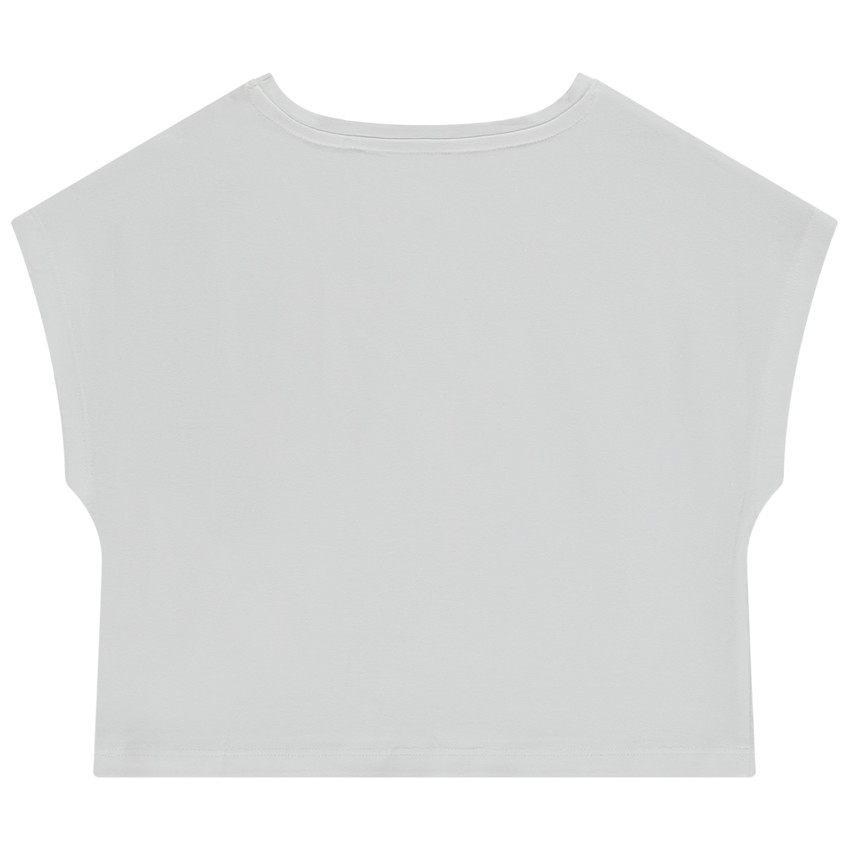 T-shirt met korte mouwen in doosvorm met fantasiedruk voor meisjes 