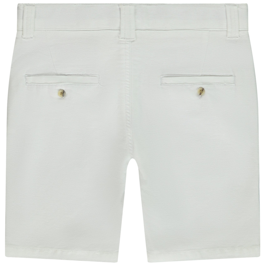 Bermuda uni en toile pour garçon 