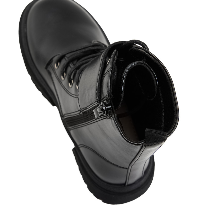 Bottines style rangers à boucles et lacets pour fille 