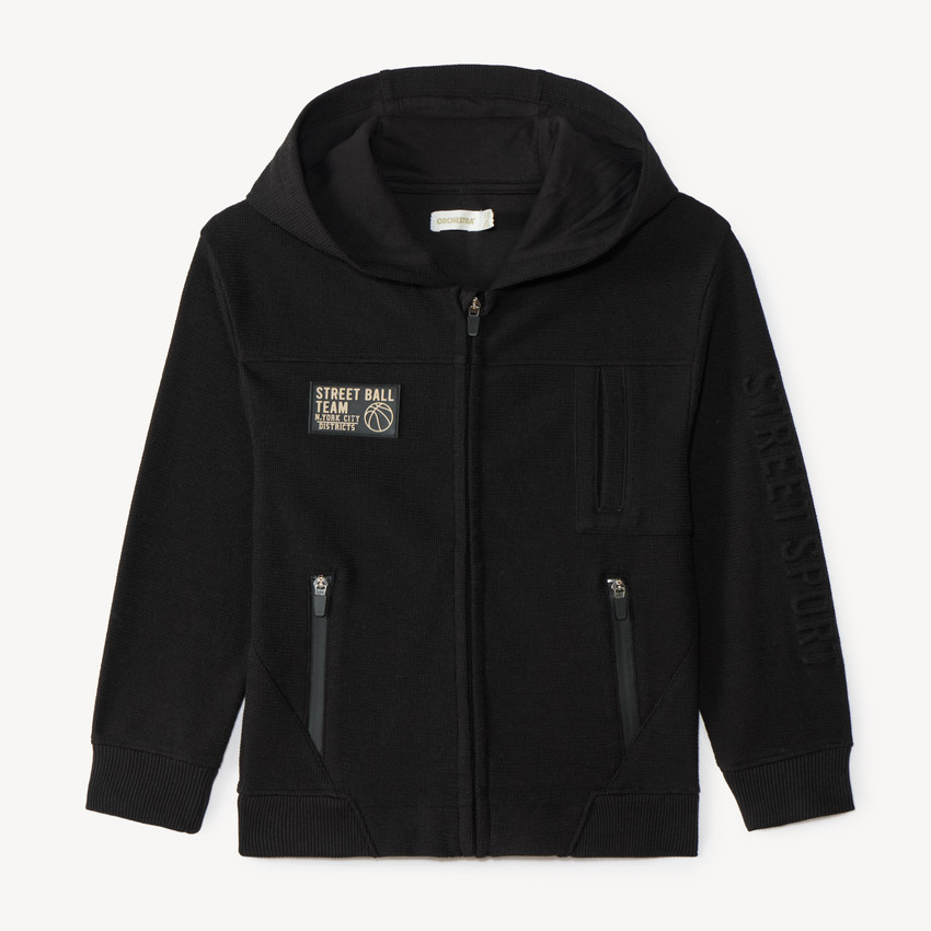 Vest met capuchon voor jongens in sportieve stijl 