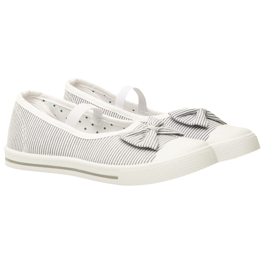 Babies gestreept van stof met knoop en elastische band voor meisjes 