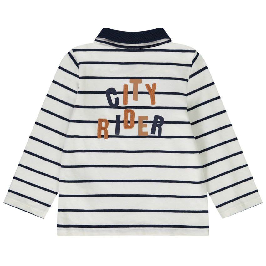 Polo manches longues rayé pour bébé garçon 