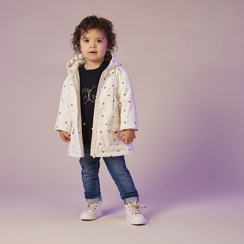 Jean slim à poches chat pour bébé fille 