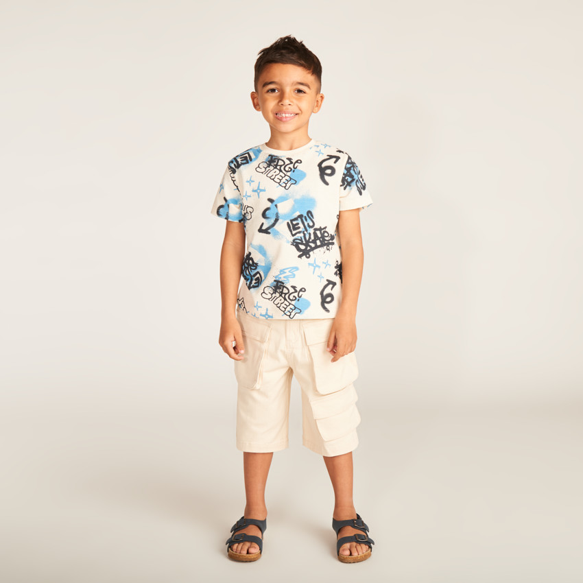 T-shirt manches courtes motifs grafitis garçon 