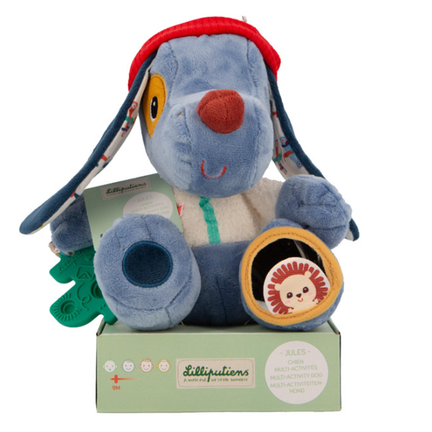 Peluche multi-activités avec anneau dentition Jules le Chien 