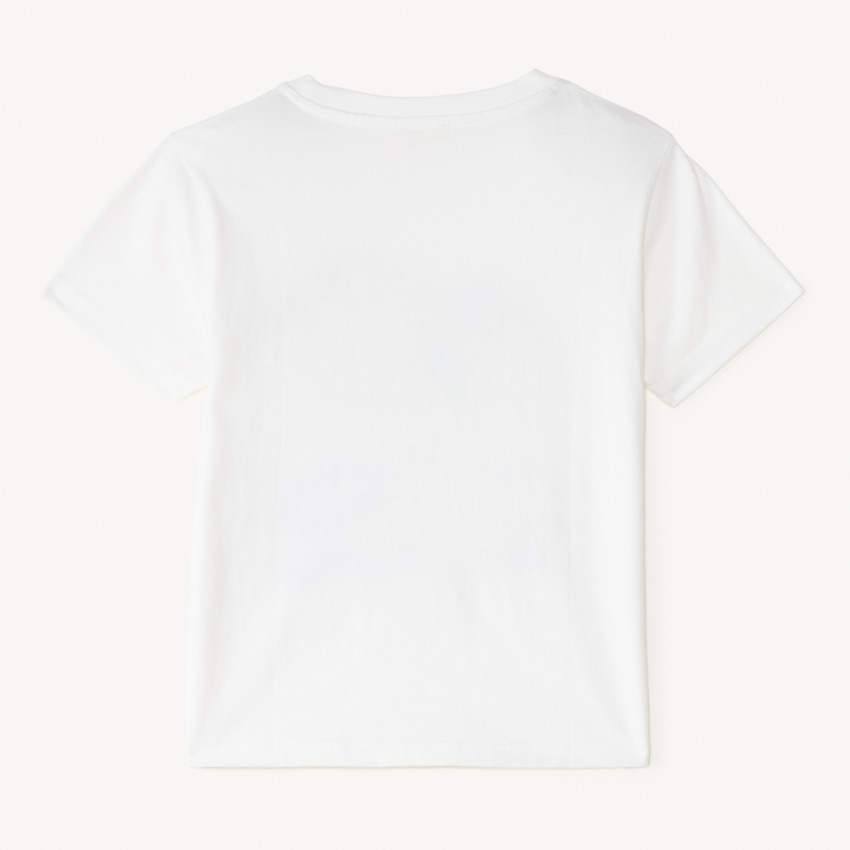T-shirt manches courtes broderie ludique palmier garçon 