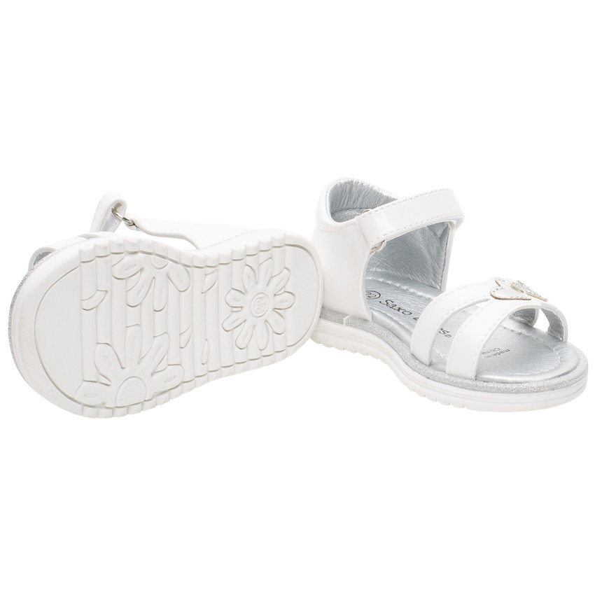 Sandales à cœurs argentés pour bébé fille 