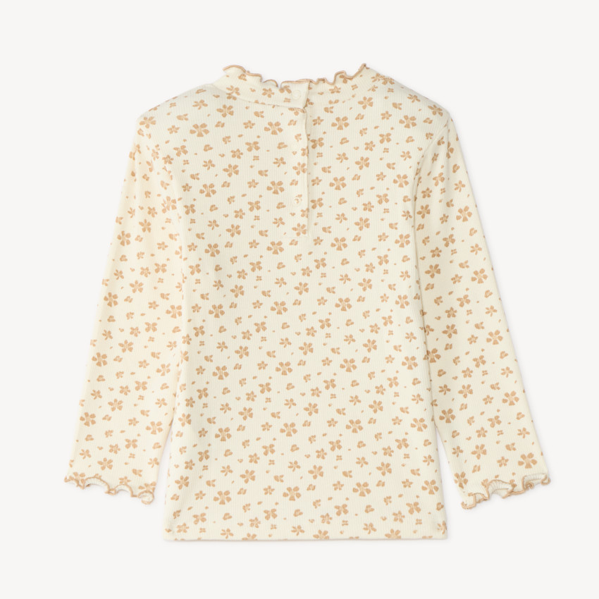 Sous-pull col montant bébé fille imprimé fleuri  