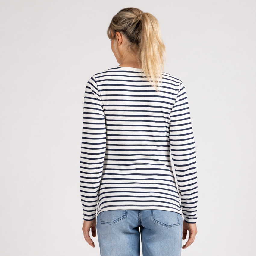T-shirt manches longues de grossesse à rayures 