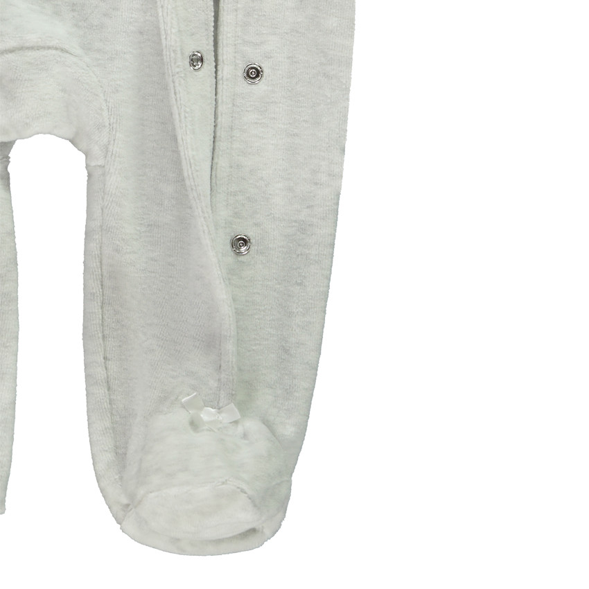 Pyjama in fluweel met Claudine kraag voor meisjes 