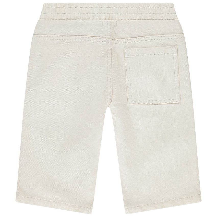 Bermuda en jean uni avec taille élastiquée pour garçon 
