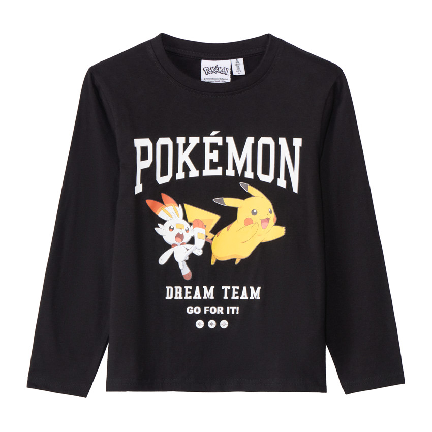 T-shirt manches longues Pikatchou Pokémon pour garçon  