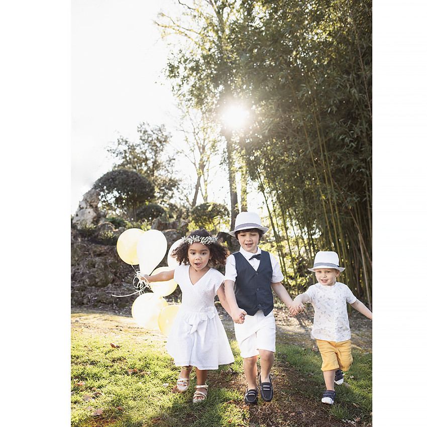 Robe de cérémonie en broderie anglaise pour fille 