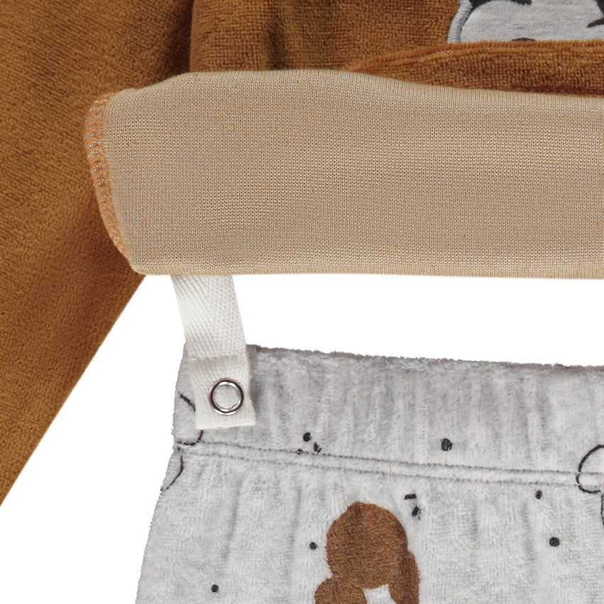 Pyjama en velours imprimé Mickey Disney pour bébé garçon 