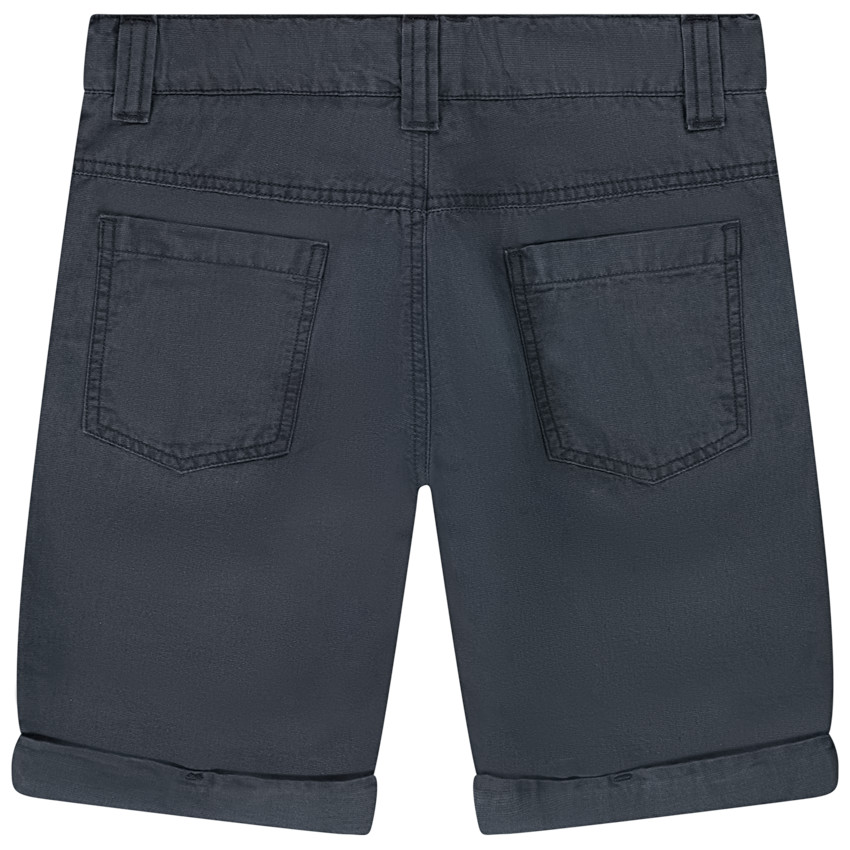 Bermuda en toile uni avec poches pour garçon 