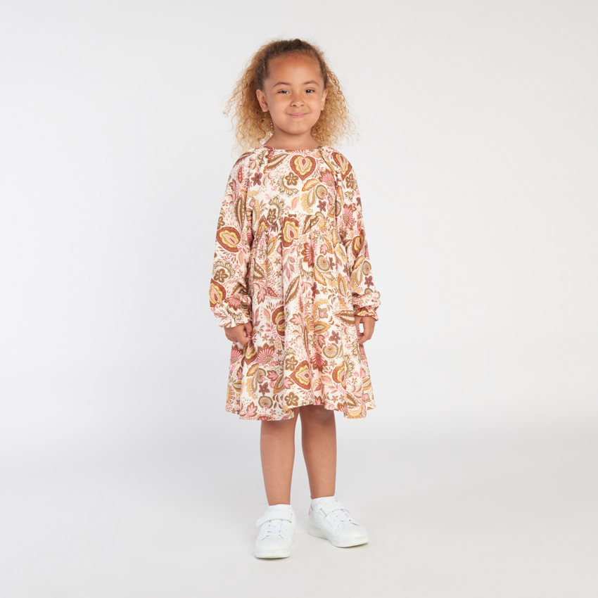 Jurk met lange mouwen, met folkloristisch print, voor meisjes 