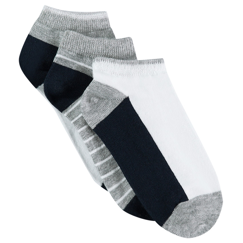 Lot de 3 paires de chaussettes courtes assorties 